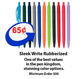 Sleek Write Rubberized Pens